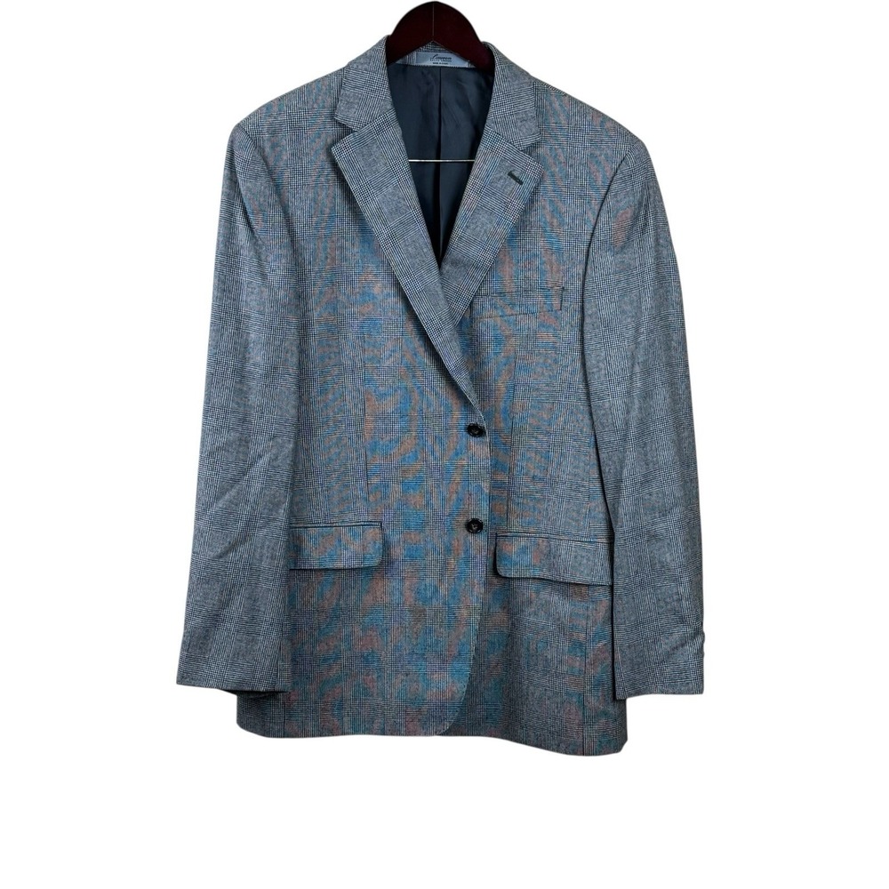 Lauren Ralph Lauren Wool‎ Cashmere Blazer Men's 42R Black Houndstooth Sport Coat
